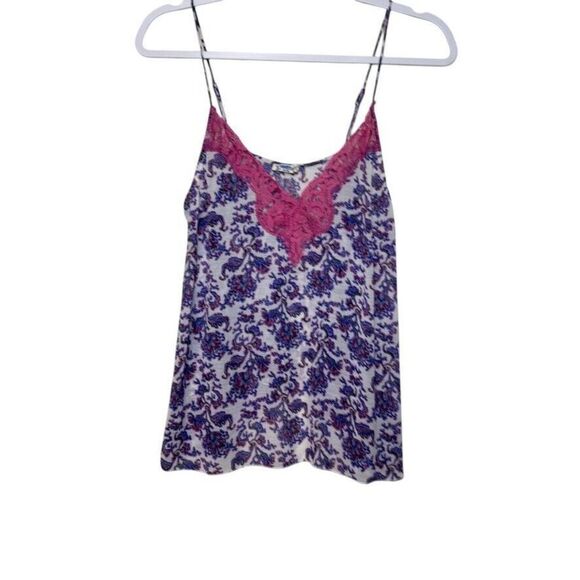 Free‎ People Intimately Pretty Little Thing Cami Women M Purple White Multi Boho - Picture 1 of 11